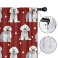 thumbnail image 4 of Blackout Kids Curtains,Pink Bichon Frise Childrens Insulated Curtains Set Of 2,Bedroom Essentials,Toddler Room Decor 52x84in(132x213cm), 4 of 4