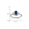 thumbnail image 2 of Gem & Harmony 2/5 Carat (Ctw) Natural Sapphire Ring in Sterling Silver for Women, 2 of 5