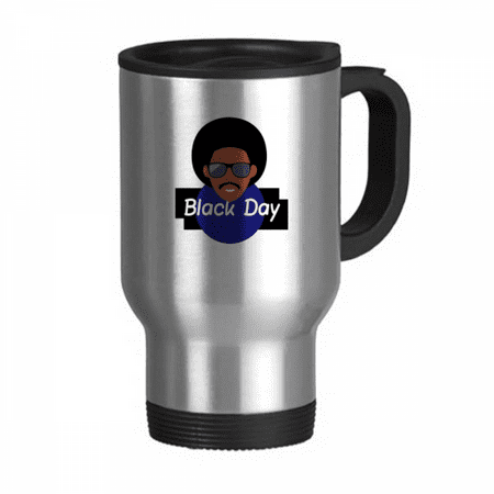 

Black Day Freedom Equal Rights Travel Mug Flip Lid Stainless Steel Cup Car Tumbler Thermos