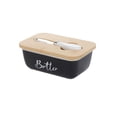 thumbnail image 2 of Ceramic Butter Dish with Built-in Spreader Knife | 500ml Rectangular Storage Container for Kitchen Counter or Fridge, 2 of 6