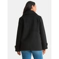 thumbnail image 4 of Time and Tru Women's and Women's Plus Faux Wool Peacoat, Sizes XS-2X, 4 of 6