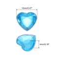thumbnail image 2 of 60 Pcs Acrylic Heart Rhinestone 12mm Flat Back Plastic Gems Jewelry Stickers for Craft Bead, Lake Blue, 2 of 7