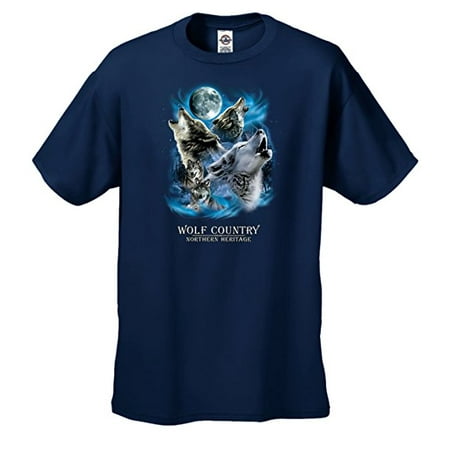 Wolf Moon T-shirt - Wolf Country Howling At The Moon T-Shirt