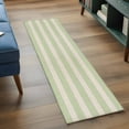 thumbnail image 5 of Green Striped Kitchen Runner Rug 2x6 Washable Runners for Hallway Non Slip Classic Retro Simple Horizontal Stripes Large Area Rug Indoor Floor Carpet for Bathroom Laundry Entryway Bedroom Living Room, 5 of 9