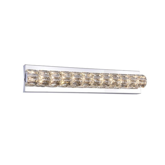 Bethel International LED Wall Sconce Chrome Metal & Crystal