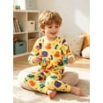 thumbnail image 3 of Aideaone 2-Piece Toddler Boys Pajamas Set Kids Pjs Long Sleeve Tees & Pants Printed Kids Sleepwear 2-6T, 3 of 5