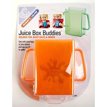 Mommys Helper Juice Box Buddies Holder for Juice Bags and Boxes - Colors May Vary - 4 Count