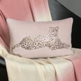 thumbnail image 3 of JWH Pink Cotton Gold Foil Leopard Pillow Cover 12x20inch Modern Chic Decor for Sofa/Bedroom, 3 of 12