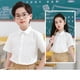 thumbnail image 2 of Camisas blancas para niñas, blusa de cuello Peter Pan de manga larga, ropa escolar para niñas adolescentes de 8, 10, 12 y 14 años, 2 of 4