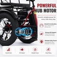 thumbnail image 6 of YEBEI Two Seater Electric Tricycle for Adults Folding E-Trike with Passenger Seat 48V20AH Battery Peak 750W Motor Pre Assembled 85% 3 Wheels Electric Bike with Two Baskets Red UL2849, 6 of 10