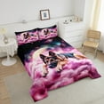 thumbnail image 4 of Hunting Dog Comforter Set King Size,Wolf Dog Bedding Sets 3Pcs Teens Men Room Decor,3D Pet Animals Quilt Set Dreamy Sweet Pink Cloud Duvet Insert,2 Pillowcases, 4 of 7
