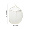 thumbnail image 3 of Foldable Classification Mesh Dirty Clothes Basket 20.7 In Breathable Hanging Folding Design Side Pocket Organizer For Dirty Clothes Sundries Bathroom Bedroom Laundry Room Home Decor Hampers, 3 of 6