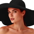 thumbnail image 3 of TFEOQRY Women's Sun Hat Extra Large Wide Brim Foldable Roll up Floppy Lightweight Bucket Hat for Summer Outdoor Travel, 3 of 8