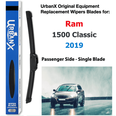 UrbanX 2-IN-1 All Seasons Water Repellency Original Equipment Replacement Wiper Blades For 2019 Ram 1500 Classic 22 Passenger Side