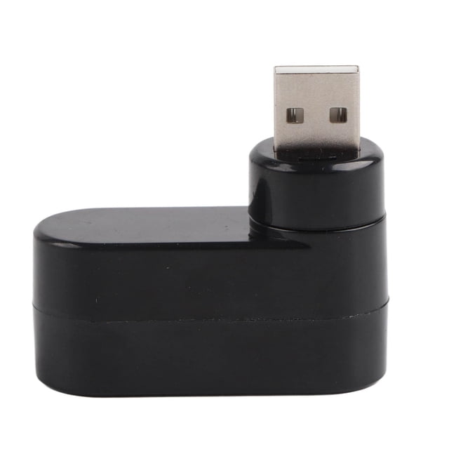 Concentradores USB Puertos USB 2.0 Mini Adaptador Divisor Giratorio Hub para PC Portátil Negro