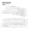 thumbnail image 4 of Juiluna Upholstered Sofa Couch Modern Luxury Sofa Boucle Chaise Couch For Guest Room Office Living Room Bedroom, 4 of 9