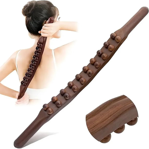 Double Wave Carbonized 20 Bead Tendon Stick Masaje Cuerpo Entero Universal Scraping Stick (Buy 2 get 1 free)