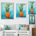 thumbnail image 4 of Designart "Oasis Of Exotic Pineapples IV" Pineapples Floater Framed Canvas Wall Art, 4 of 5