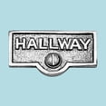 thumbnail image 2 of Switch Plate Tags HALLWAY Name Signs Labels Chrome Brass Traditional Engraved Wall Light Switch Cover Labels w/Mounting Screw, 2 of 2