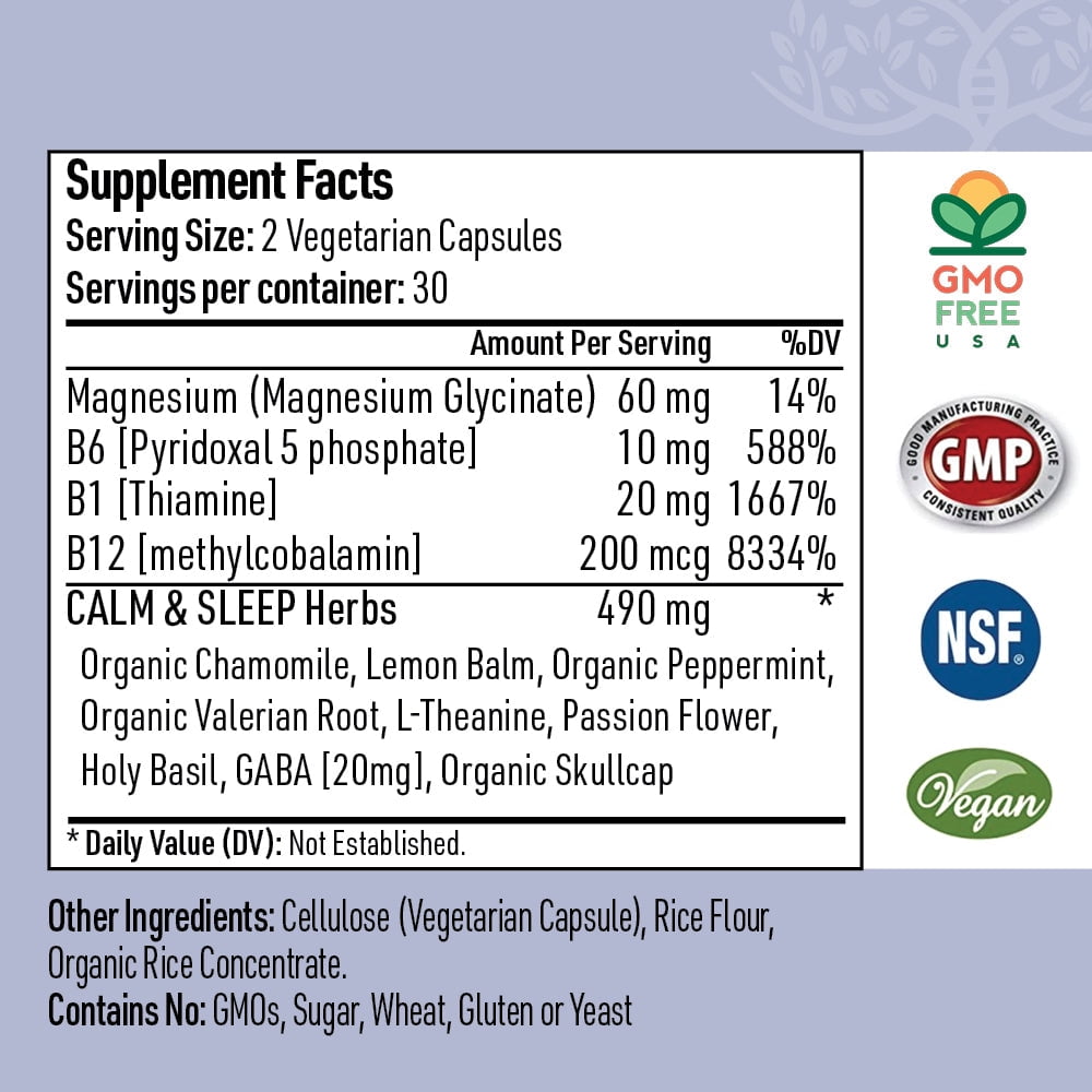 Liver Medic's Zen Sleep Non-Addictive Sleep Aid w/Adrenal Support.  No Melatonin (60 Veggie Caps)