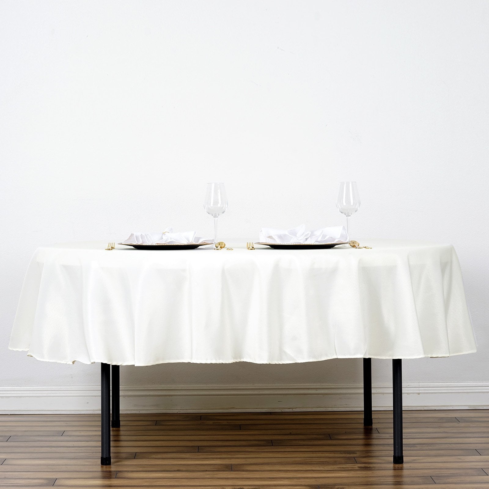 Efavormart 70 Round Linens Ivory, Linen For 5ft Round Tablecloths