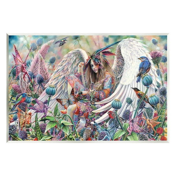 Stupell Industries Angel & Fairies Vivid Meadow Fairy Tales & Fantasy Painting Unframed Art Print Wall Art