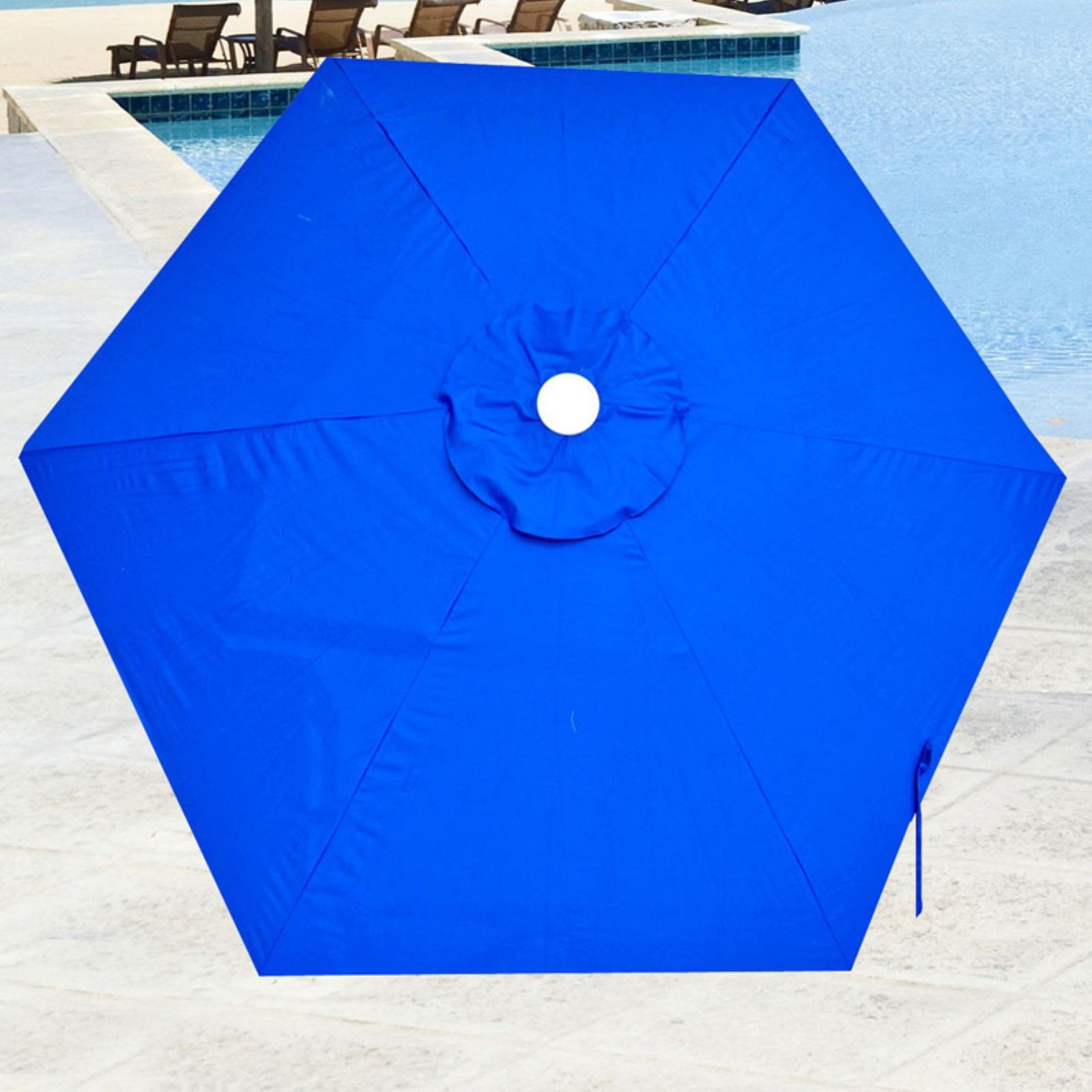 Shadezilla 9 Ft Royal Blue Steel Market Patio Umbrella Walmart Com Walmart Com