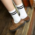 thumbnail image 3 of Holzlrgus Womens Striped Crew Socks 5-10 Pairs Cute Retro Long Socks Vintage Fun Fashion Athletic Aesthetic High Socks for Women, 3 of 4
