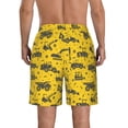 thumbnail image 3 of Kdxio Vintage Excavator Pattern Mens Casual Shorts - Drawstring Summer Beach Sports Shorts for Men, 3 of 9