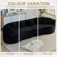 thumbnail image 4 of Leumius 111.5" Curved Sectional Sofa, Oversized Corduroy Modern Cloud Sofa with 6 Pillows,4 Seater Memory Foam Sofa with Deep Seat for Living Room,Black Corduroy, 4 of 5