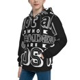 thumbnail image 2 of Fotbe Not All Who Wander Are Lost 2 Pattern Youth Pullover Hooded Sweatshirt, Boys Hoodie, Kangaroo Pocket Hoodie for Kids Girls -Small, 2 of 6