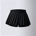 thumbnail image 5 of Girls School Uniform Back-To-School High Waist Pleated Mini Skirt with Safety Shorts Elastic Solid Print Girls' Skirts 3-4 Years, 5 of 5