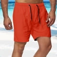 thumbnail image 5 of KPOPLK Mens Swim Trunks Bathing Board Shorts Summer Vacation Beach Shorts Drawstring Hawaiian Shorts with Pockets Casual Swimwear Surfing(Orange,XXXXXL), 5 of 6