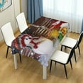 thumbnail image 7 of 60"x90" Christmas Snowman Tablecloth, Waterproof Washable Polyester Square Table Cover Durable Tablecloth for Kitchen Dining Table Party Decor, 7 of 7