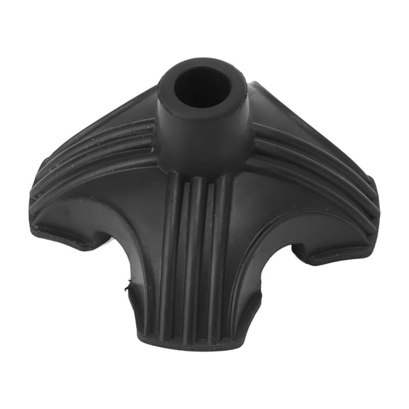 Rupoun 4‑Prong Self‑Standing Cane Tip Rubber Foot Pad – Non‑Slip, Impact‑Resistant Base for Aluminum & Wood Canes, Compact & Durable
