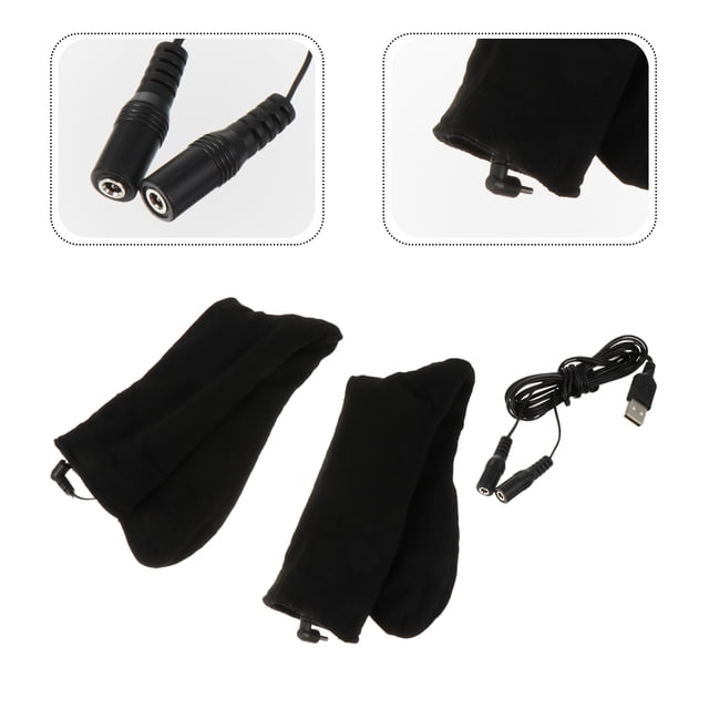 unbranded 1Par Calcetines Calefactables De Negros Con Para Fríos