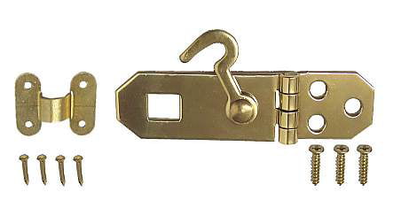 Pack of 1 Wideskall 3 inch Zinc Plated Swivel Safety Hasp and Staple with Screws 