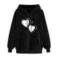 thumbnail image 2 of Makaor Graphic Hoodies for Women Sweatshirt with Pockets Fleece Long Sleeve Pullover Tops Drawstring Casual Clothes, 2 of 3