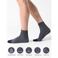 thumbnail image 2 of Men's Ankle Socks 6-Pack, Cushioned Athletic Running Socks with Arch Support, Breathable for Work & Sports, 2 of 5