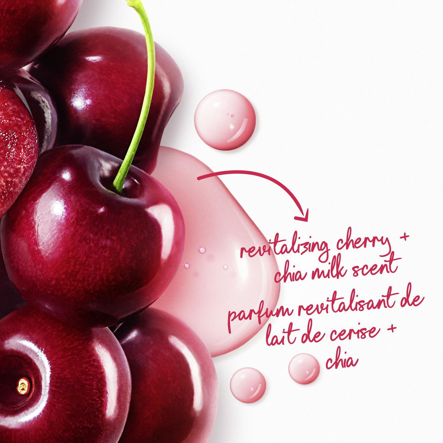 Dove Nettoyant Corporel Pour une Peau Douce et Hydratée Pendant 24h Revitalisant Cerise et Lait de Chia - Sans Sulfates Sans Parabènes 591 ml 591ml