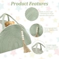 thumbnail image 7 of Baby Diaper Caddy Organizer, 14.6x10.6x8.7inch Cotton Rope Basket with Removable Dividers, Portable Nursery Storage Basket for Newborn Essentials and Baby Shower Gifts, 7 of 7