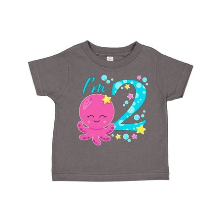 

Inktastic I m Two- Cute Octopus Birthday Gift Toddler Boy or Toddler Girl T-Shirt