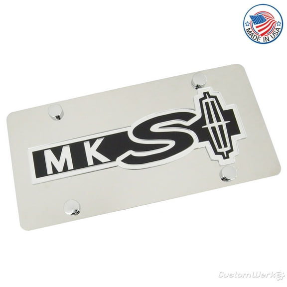 Lincoln Dual Logo MKS License Plate (Chrome)
