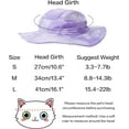 thumbnail image 3 of Dalrosia Tie Dye Dog Hat with Ear Hole Round Brim Dog Puppy Cat Sun Hat Bucket Hat Outdoor Sun Protection Pet Caps for Small Medium Cats Dogs Kitten, 3 of 5