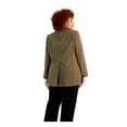 thumbnail image 2 of CALVIN KLEIN Womens Green Pocketed One Button Shoulder Pads Lined Wear To Work Blazer Jacket Plus 18W, 2 of 4