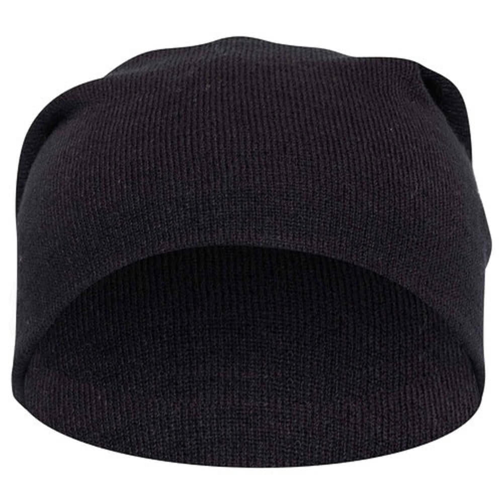帽子 CALME _loose fit beanie BLACK Classic Beanie - Black | Warm Wool | Luxurious Satin Lining