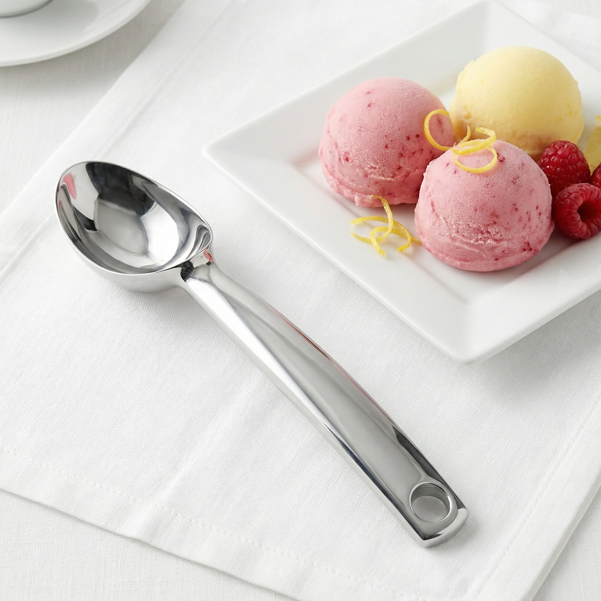 Unique Bargains Ice Cream Scoop 1 Pcs Zinc Ice Cream Scooper Silver B 6.5in