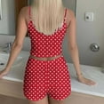 thumbnail image 4 of MGDXOX Women's Pajamas 2 Piece Sleeveless Tank Top and Shorts Fashion Polka Dot Printed Sleepwear Casual Loose Soft Pj Lounge Sets Red XL, 4 of 7