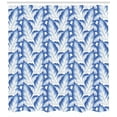 thumbnail image 3 of Ambesonne Russian Shower Curtain, Flower Leaves Porcelain, 69"Wx84"L, Blue, 3 of 3