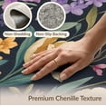 thumbnail image 6 of ODIKA 8'x10' Dark Floral Elegance with Isolated Blooms Washable Area Rug Elegant Nighttime Array for Sophisticated Decor for King Size Bedroom Under Bed, Master Suite, Non-Shedding, Easy Care, 6 of 7